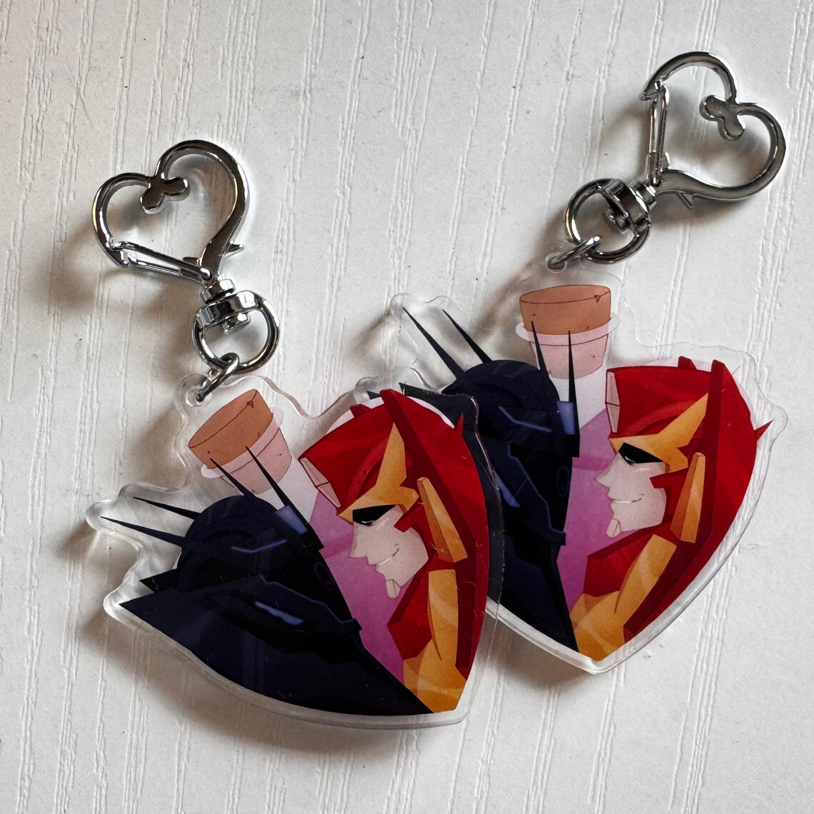 Energon Heart Keychains